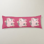 キュートカートゥーン踊り豚抱き枕 ボディピロー (裏面)