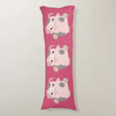 キュートカートゥーン踊り豚抱き枕 ボディピロー (正面縦)