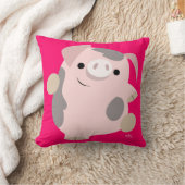 キュートカートゥーン踊り豚装飾用クッション クッション (ブランケット)