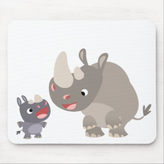 キュートカートンリノベビー&ビッグリノマウスパッド マウスパッド