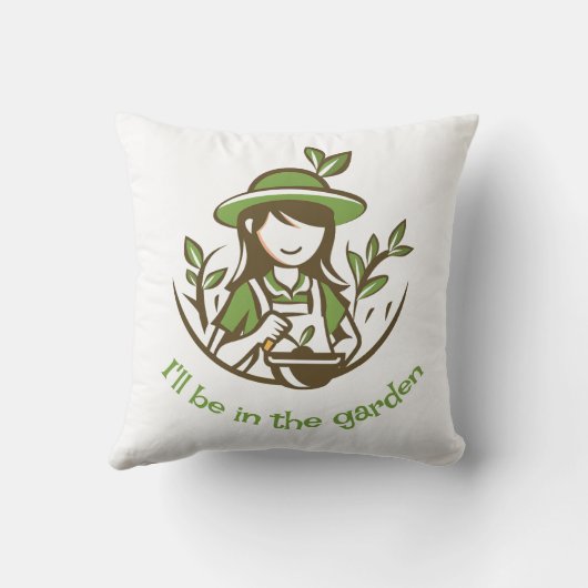 キュートガーデニング引用文ガーデナーガーデン クッション (裏面)
