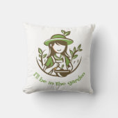 キュートガーデニング引用文ガーデナーガーデン クッション (正面)