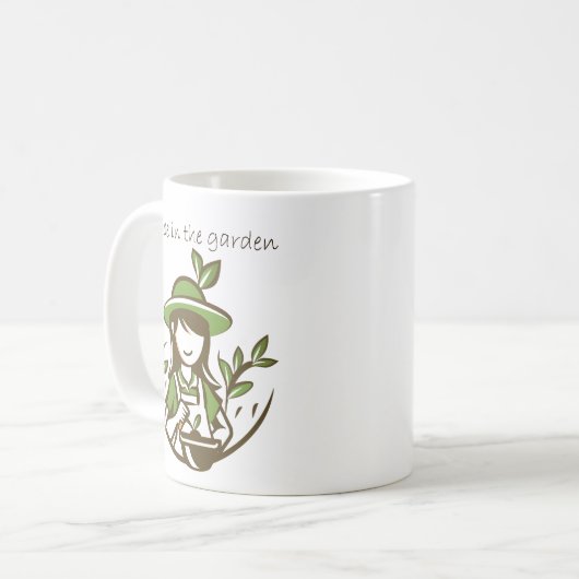 キュートガーデニング引用文ガーデナーガーデン コーヒーマグカップ (正面左)