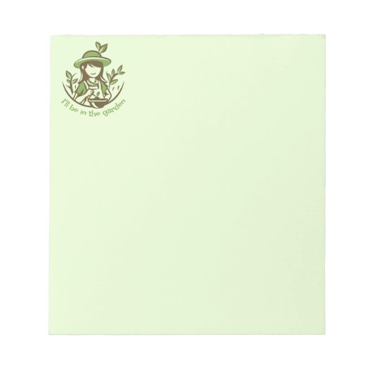 キュートガーデニング引用文ガーデナーガーデン ノートパッド (正面)