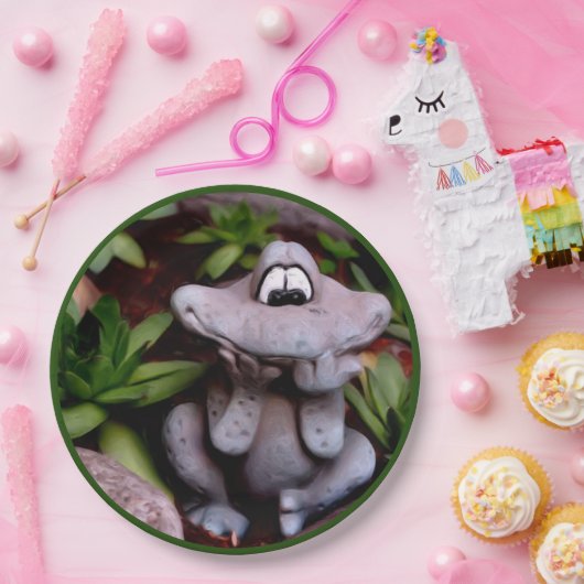 キュートガーデンカエル自然アートパーティー ペーパープレート (パーティー)