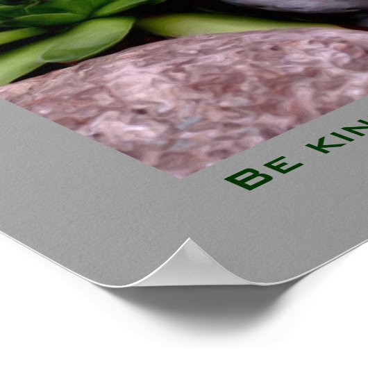 キュートガーデンカエル親切感動的引用文 ポスター (角)