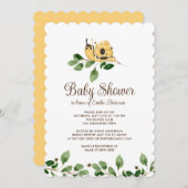 キュートガーデンカタツムイルビーハイブパーティの招待状 招待状 (正面/裏面)