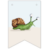 キュートガーデンカタツムリキッズハッピーバースデー バンティングフラッグ (第1の旗)