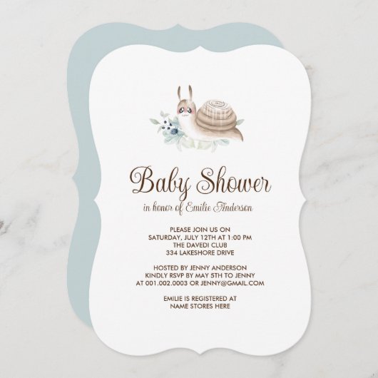 キュートガーデンカタニールシナモンパンパーティの招待状 招待状 (正面/裏面)