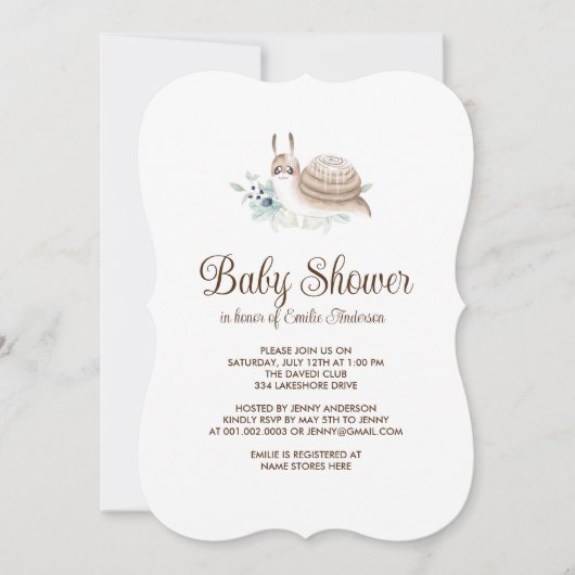 キュートガーデンカタニールシナモンパンパーティの招待状 招待状 (正面)