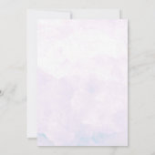 キュートガーデンパープルアジサイフローラブライダルシャワー 招待状 (裏面)