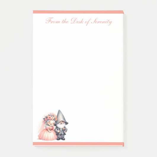 キュートガーデン格言おとぎ話結婚新郎新婦 ポストイット (正面)