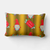 キュートガーデン格言金ゴールドクリスマス ランバークッション (裏面)