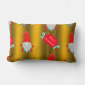 キュートガーデン格言金ゴールドクリスマス ランバークッション (正面)