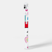 キュートガーリーおもしろいユニコーンレインボースターズ蝶 Case-Mate iPhoneケース (裏面 / 左)