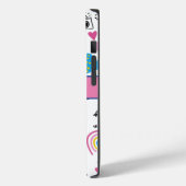 キュートガーリーおもしろいユニコーンレインボースターズ蝶 Case-Mate iPhoneケース (裏面 / 左)