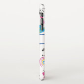 キュートガーリーおもしろいユニコーンレインボースターズ蝶 iPhoneケース (左側)