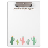 キュートガーリーな多肉果パーソナライズされた クリップボード (正面)