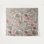 キュートガーリーオールドバラピンクフローラドードレスデザイン タペストリー (正面(横))