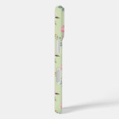 キュートガーリーセージ緑ピンクパーソナライズされたフローラ Case-Mate iPhoneケース (裏面 / 右)