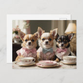 キュートガーリーチワホアティーパーティー ポストカード (正面/裏面)