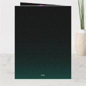 キュートガーリーネオンス10代のパースター誕生日 カード (裏面)