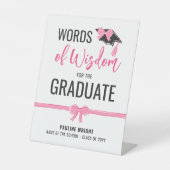 キュートガーリーピンクボウズアドバイス卒業 台座サイン (正面)