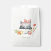 キュートガーリーピンクボウベビーラクーンベイビーシャワー フェイバーバッグ (正面)