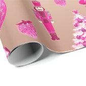 キュートガーリーピ名門私立校風のッククリスマスバラ金ゴールド ラッピングペーパー (ロールコーナー)