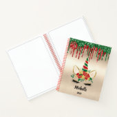 キュートガーリーユニコーンクリスマスギフトSketchbook Noteb ノートブック (内部)