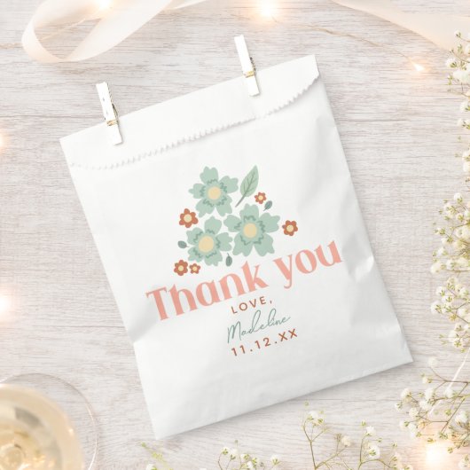 キュートガーリーワイルドフラワーガールズ誕生日 フェイバーバッグ (クリップ留めされた状態)