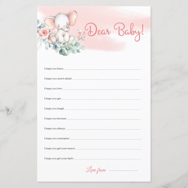 キュートガールエレファントユーカリ親愛ベビーウィッシュ (正面)