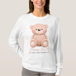 キュートガールオレンジテディベアマミートゥビーベイバースデー Tシャツ