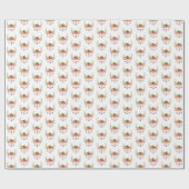 キュートガールクリスマストナカイ顔 ラッピングペーパー (フラット)