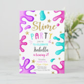キュートガールスライムパーティー誕生日 招待状 (スタンド正面)