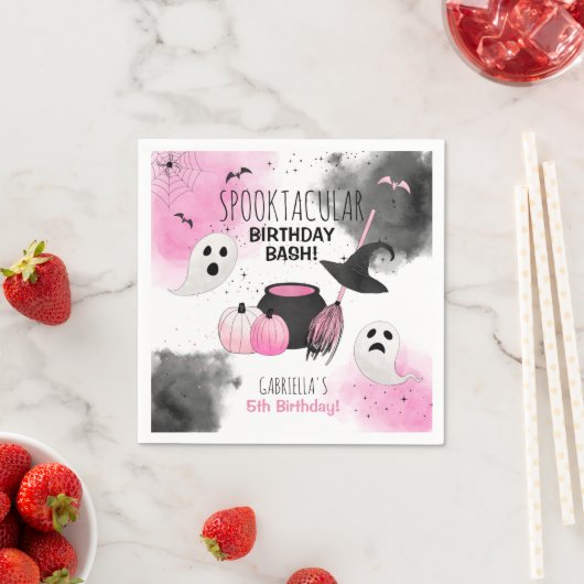 キュートガールズスポオクタキュラーハロウィーン誕生日 スタンダードカクテルナプキン (インサイチュ)