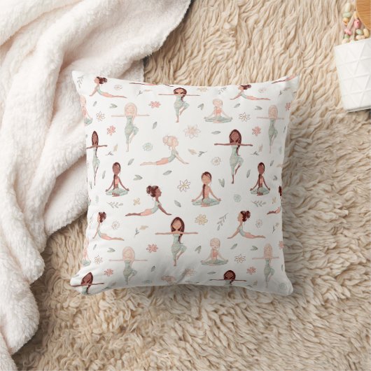 キュートガールズゼンヨガ瞑想スピリチュアルナマステ クッション (ブランケット)