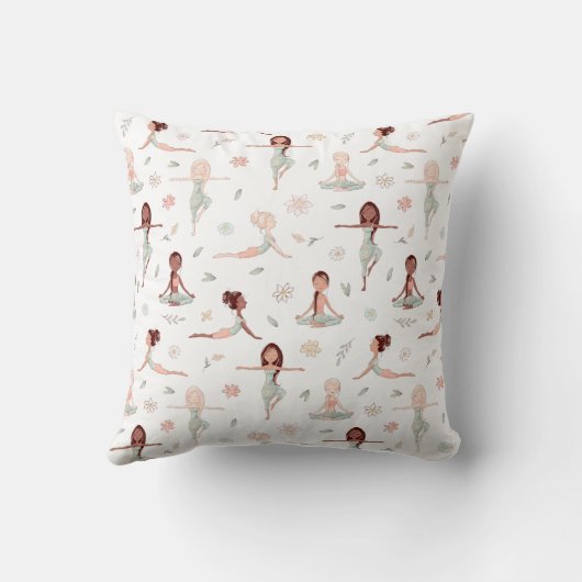 キュートガールズゼンヨガ瞑想スピリチュアルナマステ クッション (裏面)