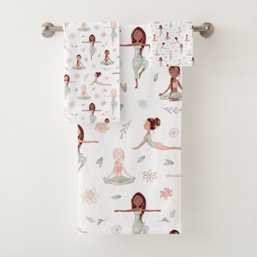 キュートガールズゼンヨガ瞑想スピリチュアルナマステ バスタオルセット (インサイチュ)