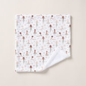 キュートガールズゼンヨガ瞑想スピリチュアルナマステ バスタオルセット (ウォッシュタオル)