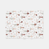 キュートガールズゼンヨガ瞑想スピリチュアルナマステ フリースブランケット (正面(横))