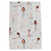 キュートガールズゼンヨガ瞑想スピリチュアルナマステ ミディアムペーパーバッグ (裏面)