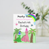 キュートガールズピンクディオナーズ誕生日招待状 招待状 (スタンド正面)