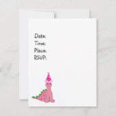 キュートガールズピンクディオナーズ誕生日招待状 招待状 (裏面)