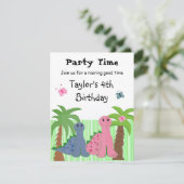 キュートガールズピンクディオナーズ誕生日招待状 招待状 (スタンド正面)