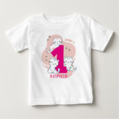 キュートガールズファースト誕生日 ベビーTシャツ (正面)