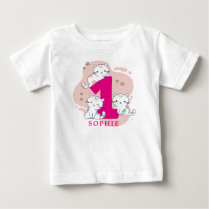 キュートガールズファースト誕生日 ベビーTシャツ