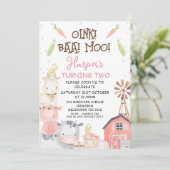 キュートガールズファームをテーマにした野菜誕生日 招待状 (スタンド正面)