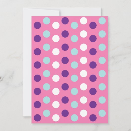 キュートガールズプールパーティーアイスクリーム誕生日 招待状 (裏面)