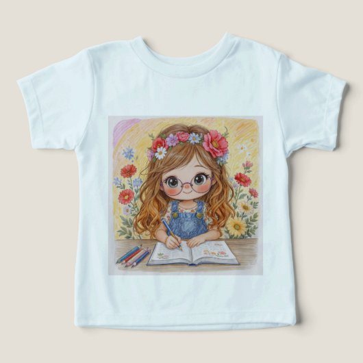 キュートガールズTシャツ – スイート＆プレイフルスタイル (デザイン正面)